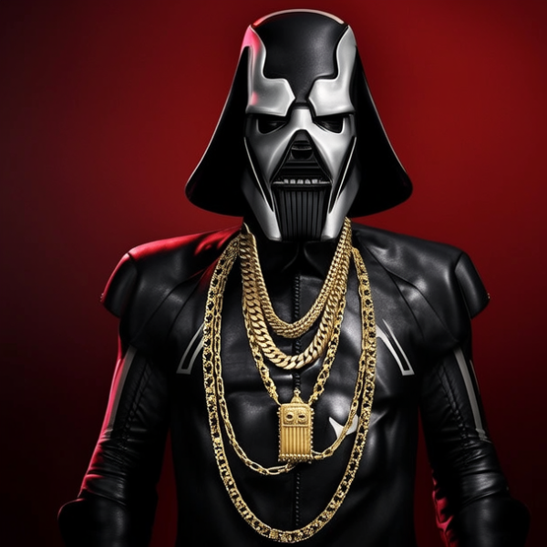 暴发户戴金项链图片